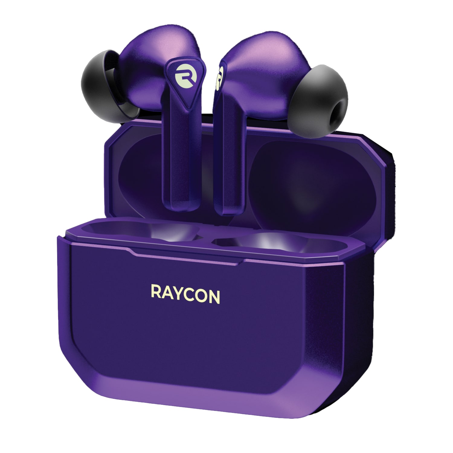 Raycon The Gaming In-Ear True Wireless Bluetooth Earbuds with Microphone and Charging Case (Purple)