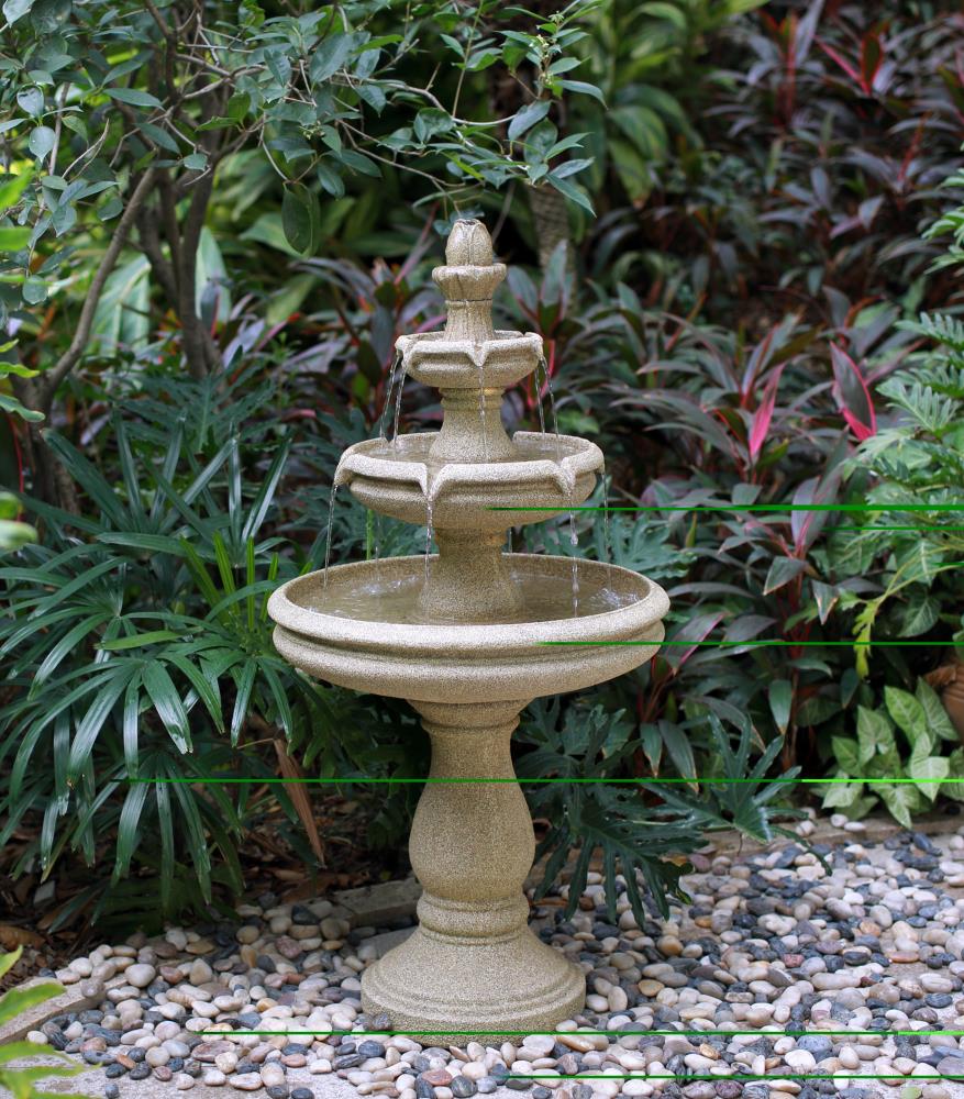 Pewter BACKYARD EXPRESSIONS PATIO · HOME · GARDEN 914930 Plastic Fountain with Boy