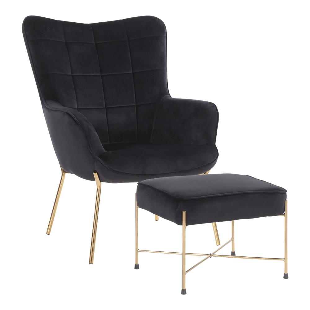 contemporary chair with ottoman