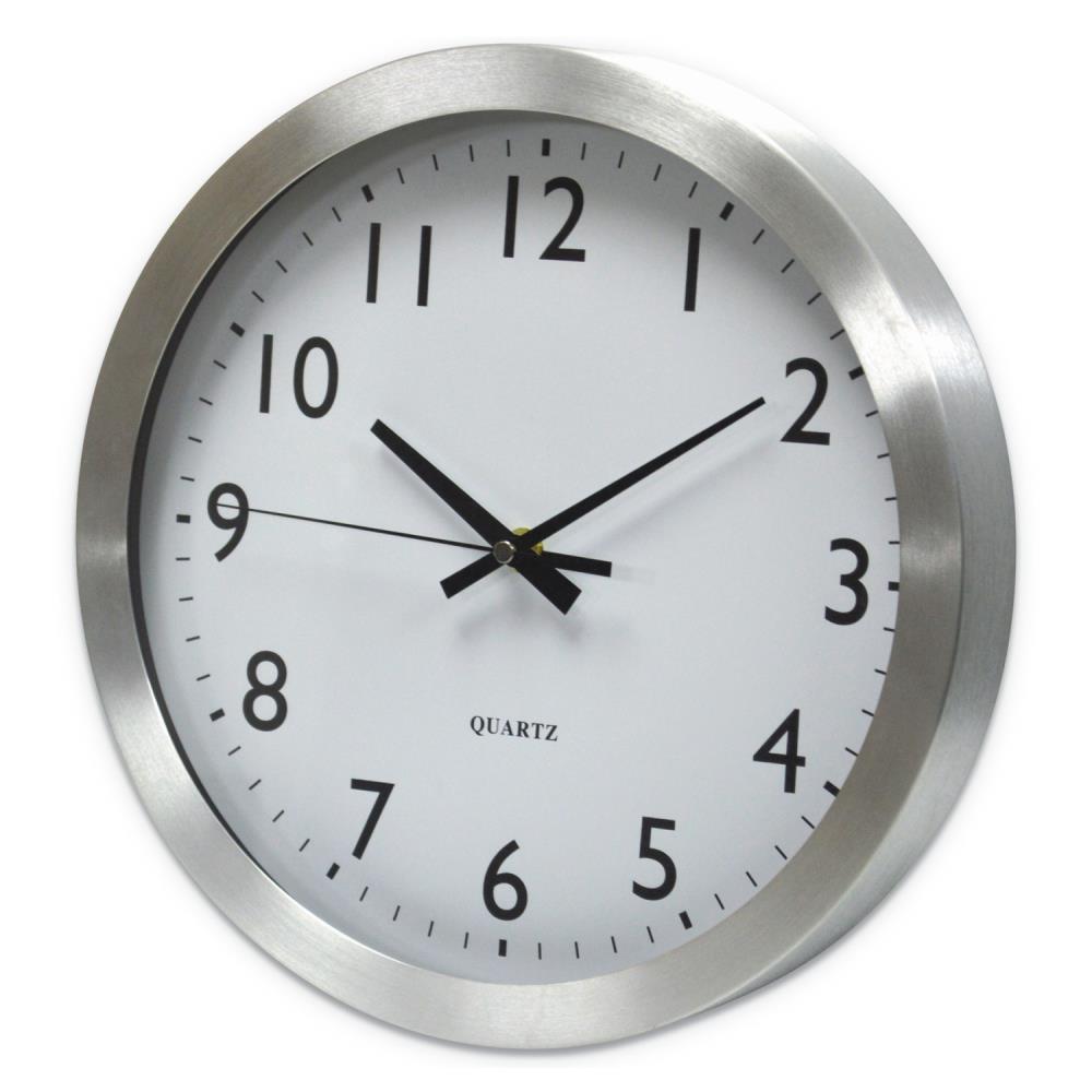 Silent Design On Brushed Silver Metal Fibonacci Wall Clock can be Personalised 