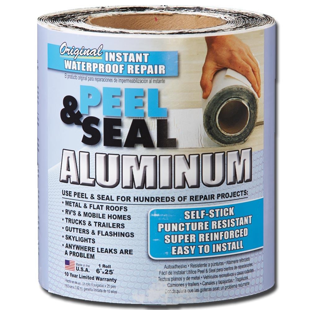 Gezichtsvermogen nog een keer naald Peel & Seal Instant Waterproof Repairs 6-in x 25-ft Aluminum Roll Flashing  in the Roll Flashing department at Lowes.com