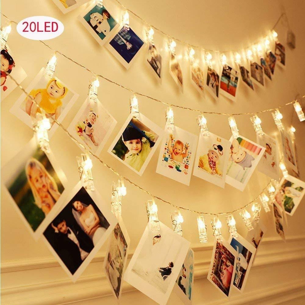 LED Fairy Lights Card Photo Clip String Light Birthday Wedding Party Room Decor 