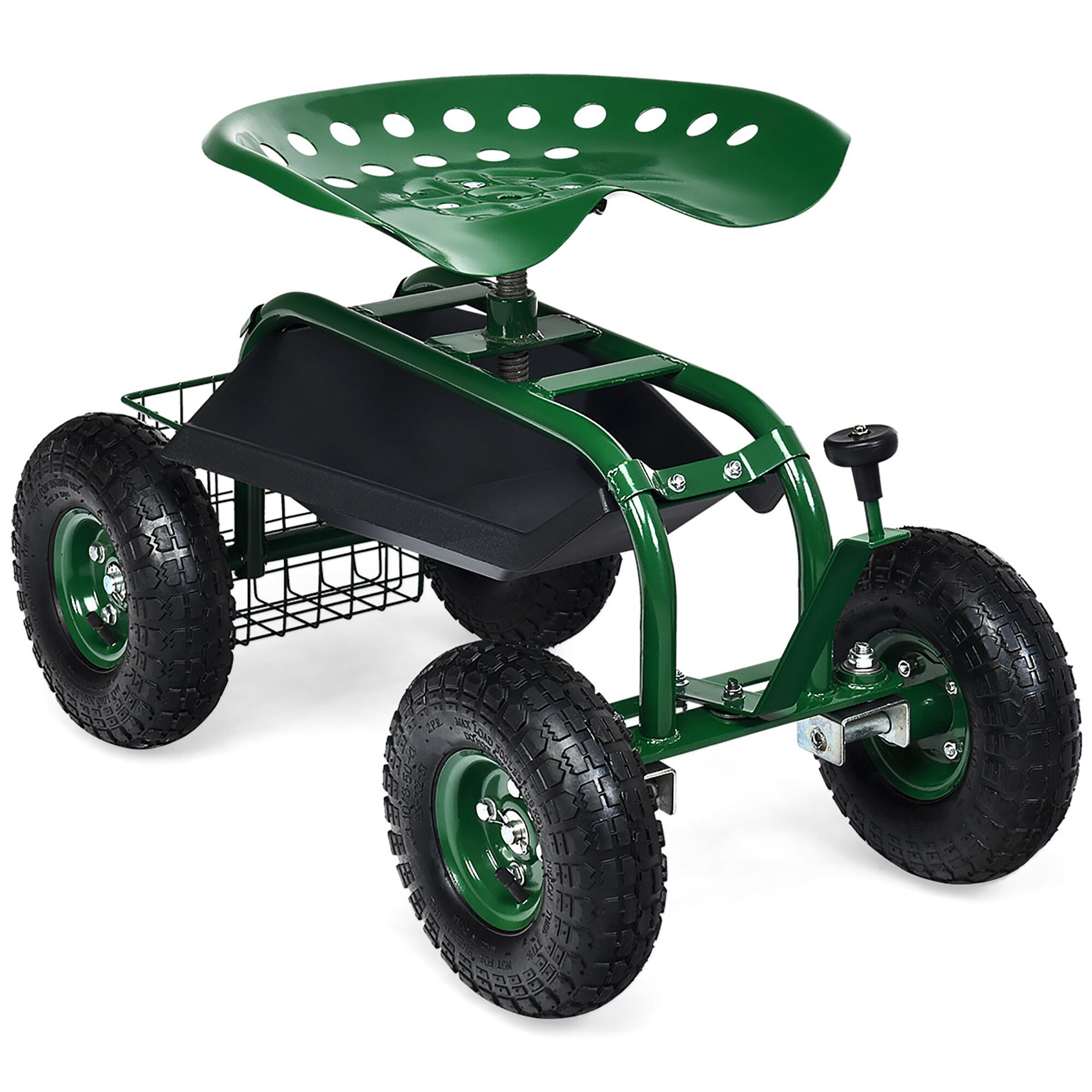 Goplus 0.2-cu ft Steel Yard Cart