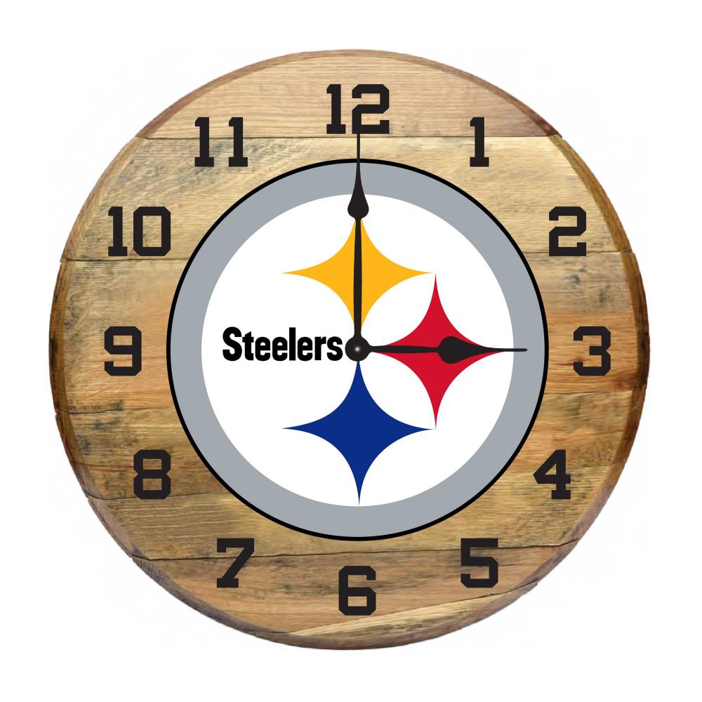 Pittsburgh Steelers Sport Team Football Baseball Round Wall Clock 