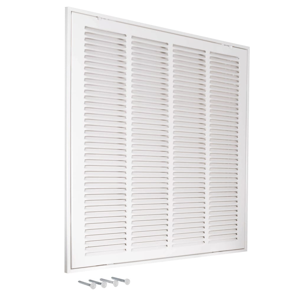 14 x 20 White 14 x 20 White EZ-FLO 61664 Steel Sidewall and Ceiling Return Air Filter Grille 