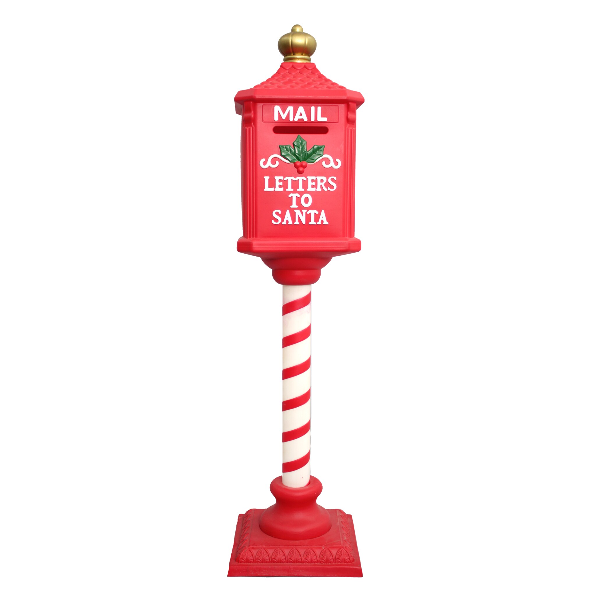 45" Tall North Pole Sign Post Light Blow Mold Indoor Outdoor Christmas Decor 