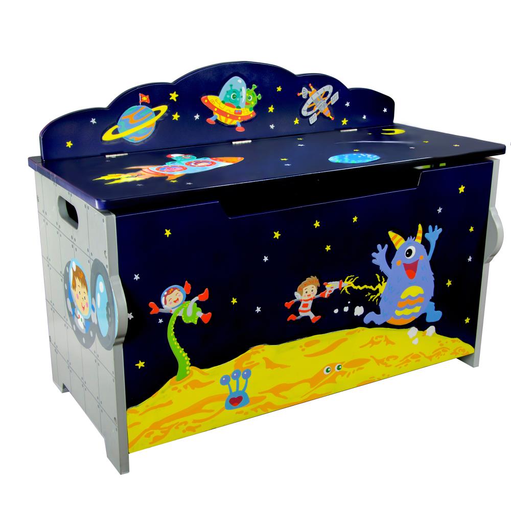 Fantasy Fields Outer Space Thematic Wooden Kids Bookcase with Hand Crafted Designs & Toy Storage 