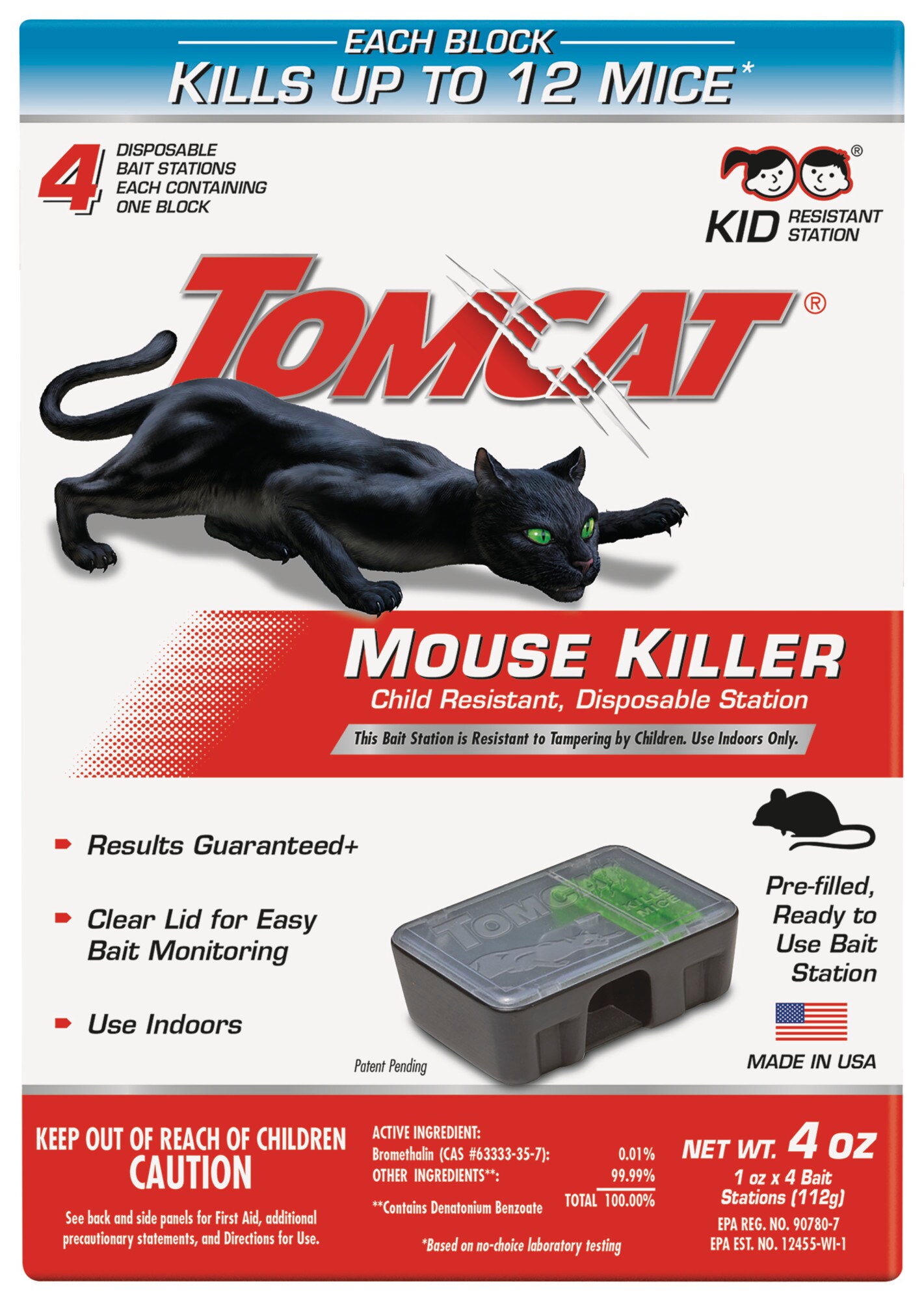4 Pieces Tomcat Kill and Contain Mouse Trap,Trap 