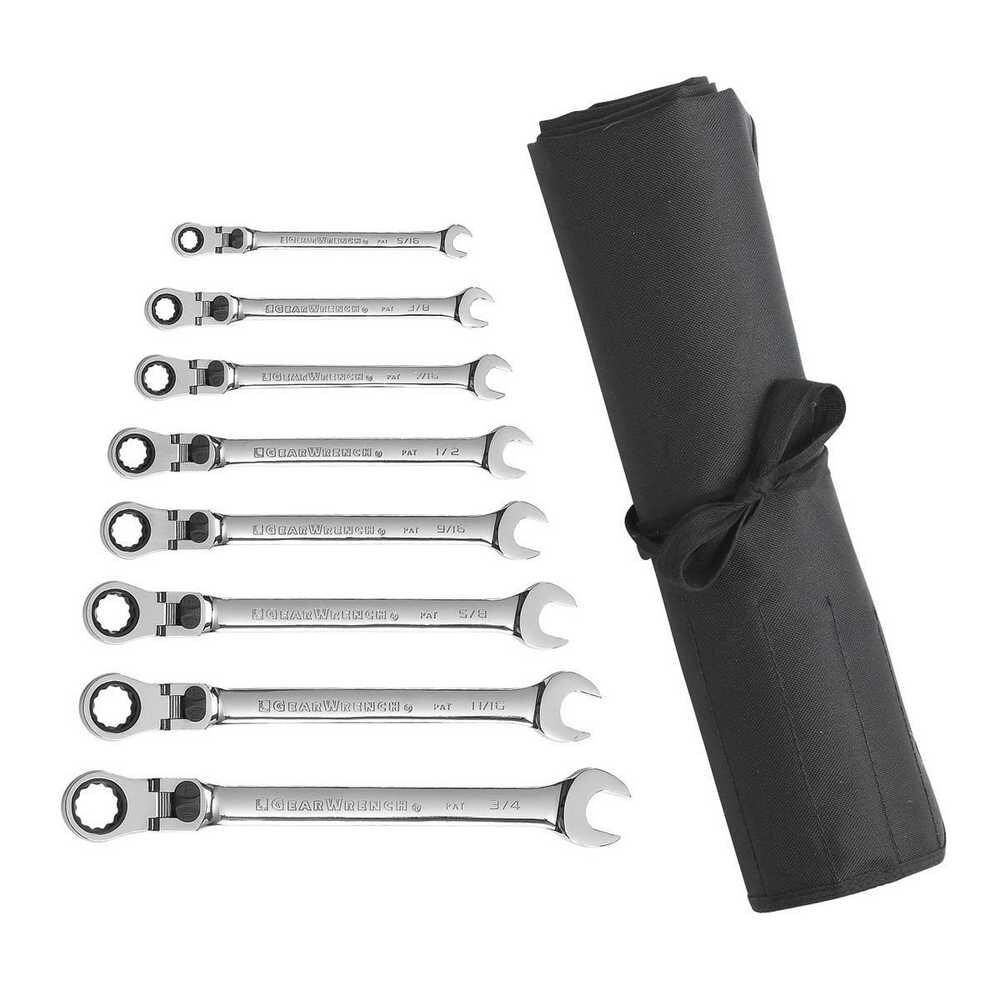 GEARWRENCH 85698 12 Piece XL Locking Flex-Head Ratcheting Combination Wrench Set Metric 
