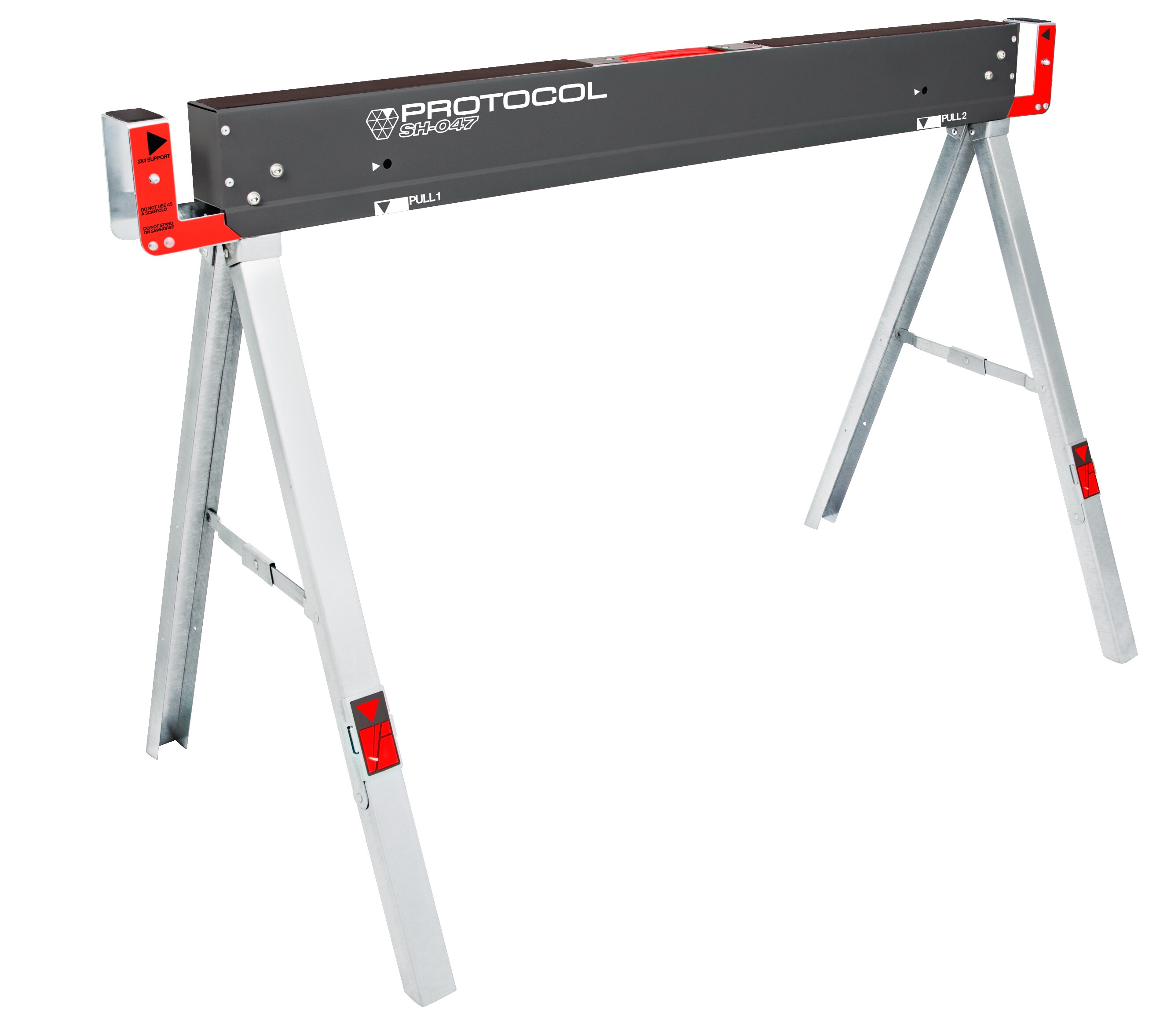 Work Horse Steel Portable Jobsite Table NEW Folding Sawhorse Saw Tool 32 in 