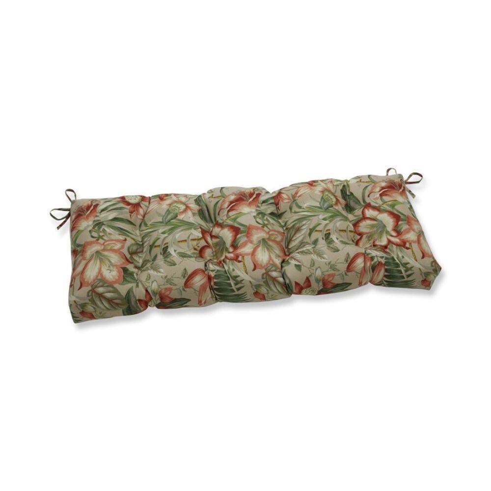 Pillow Perfect Outdoor Botanical Glow Tiger Wicker Seat Cushion Set of 2 