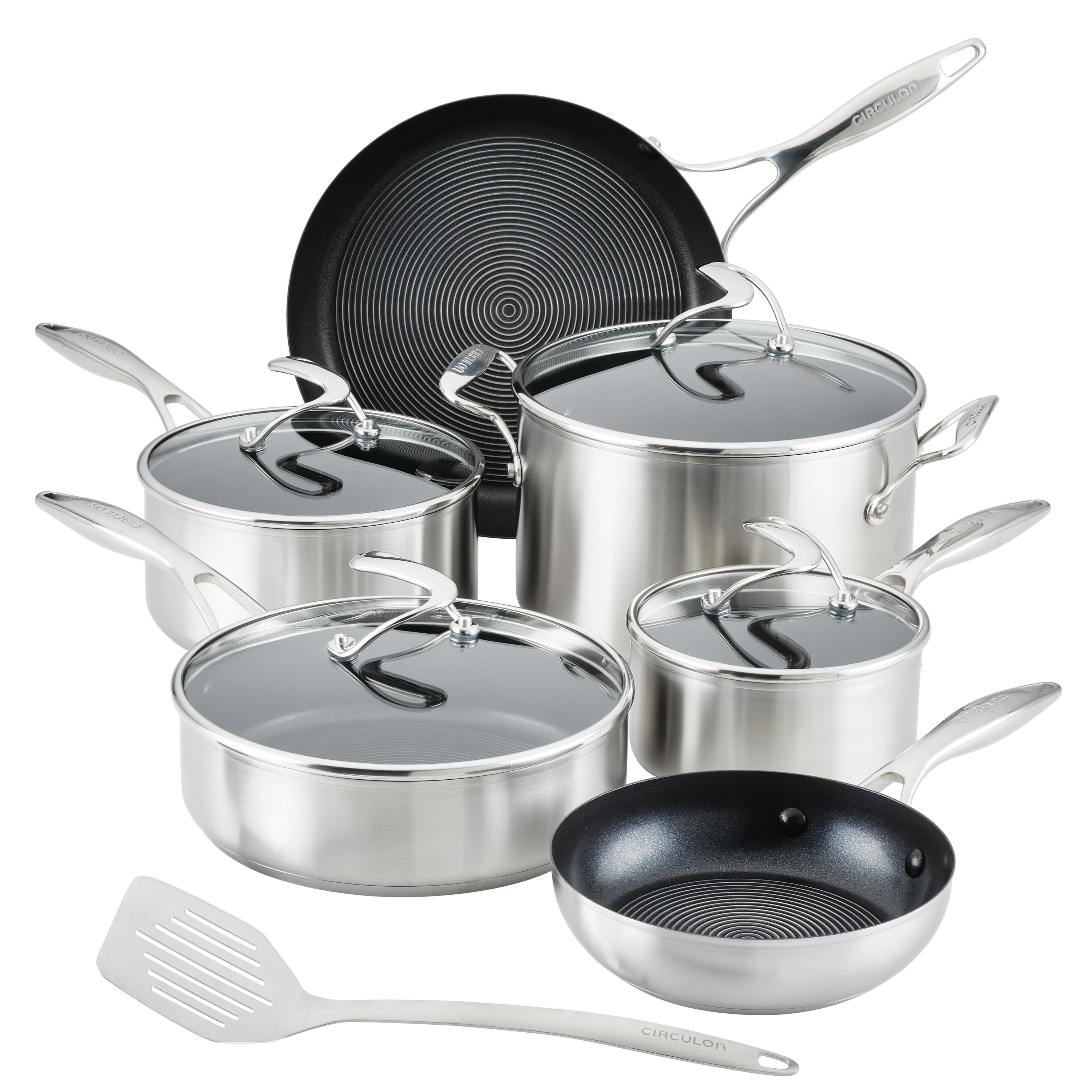 Circulon Nonstick 15-in Stainless Steel Cookware Set with Lid