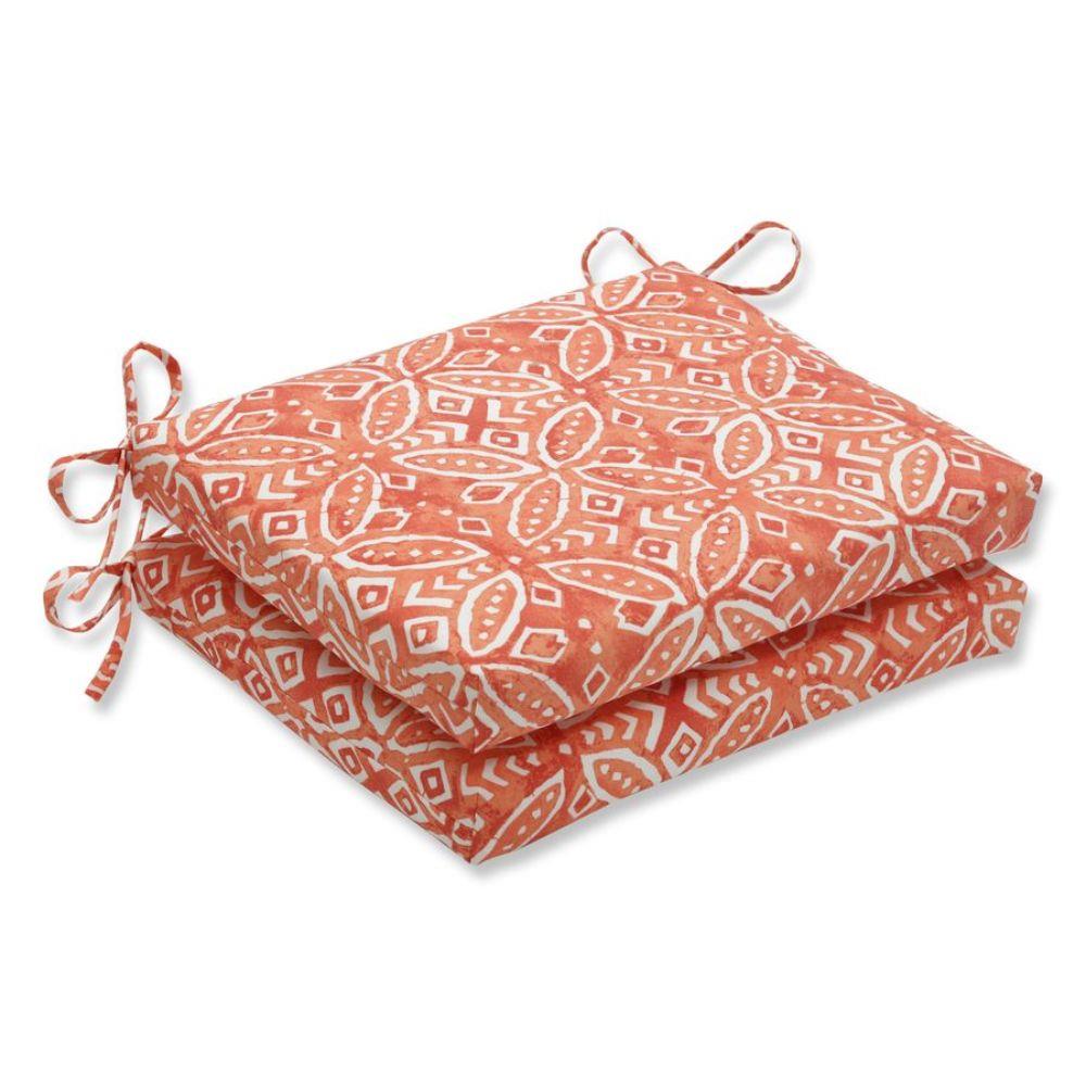 orange outdoor chair pads