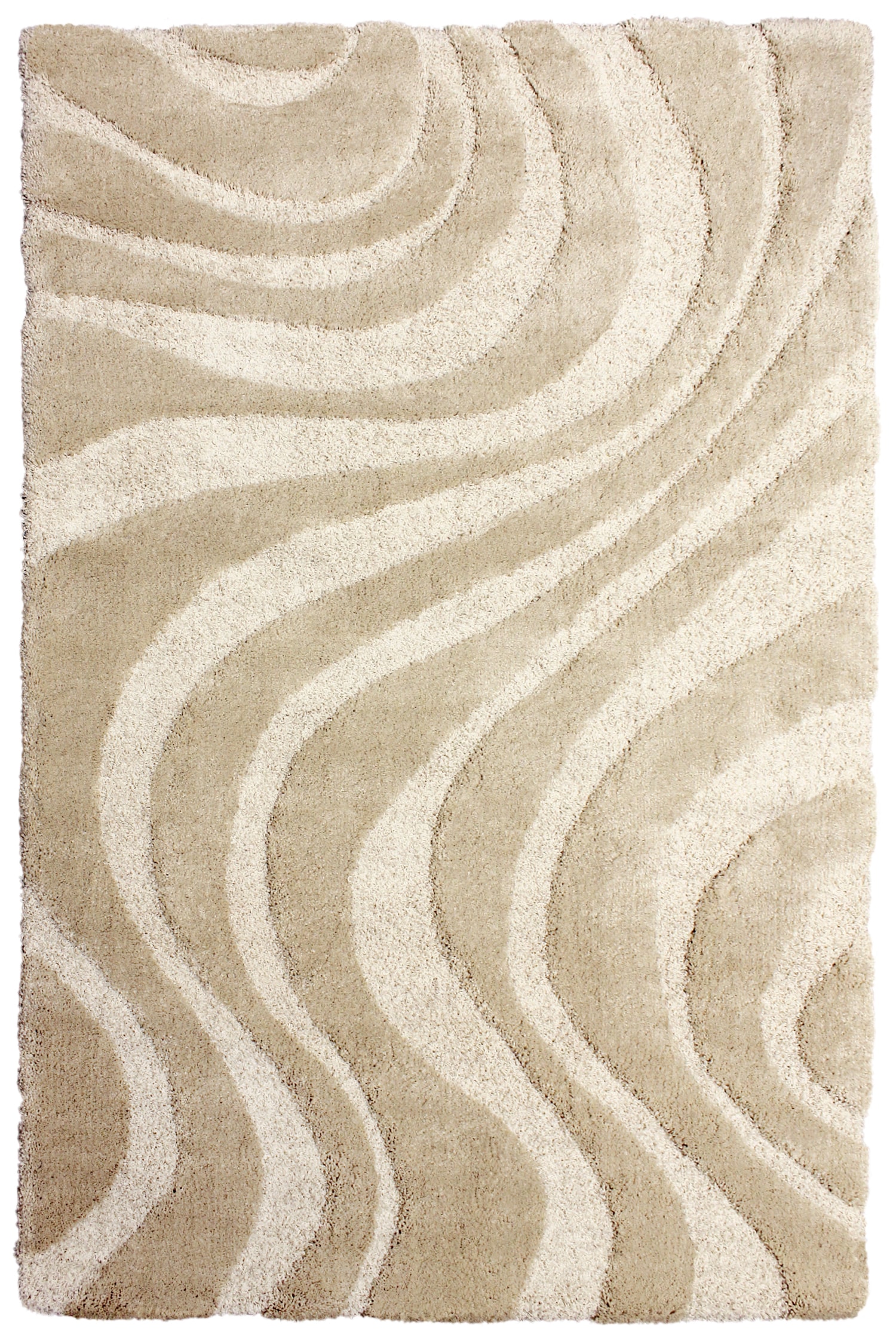 Carpet Art Deco Symetry 8 x 10 Beige Solid Area Rug in the Rugs 