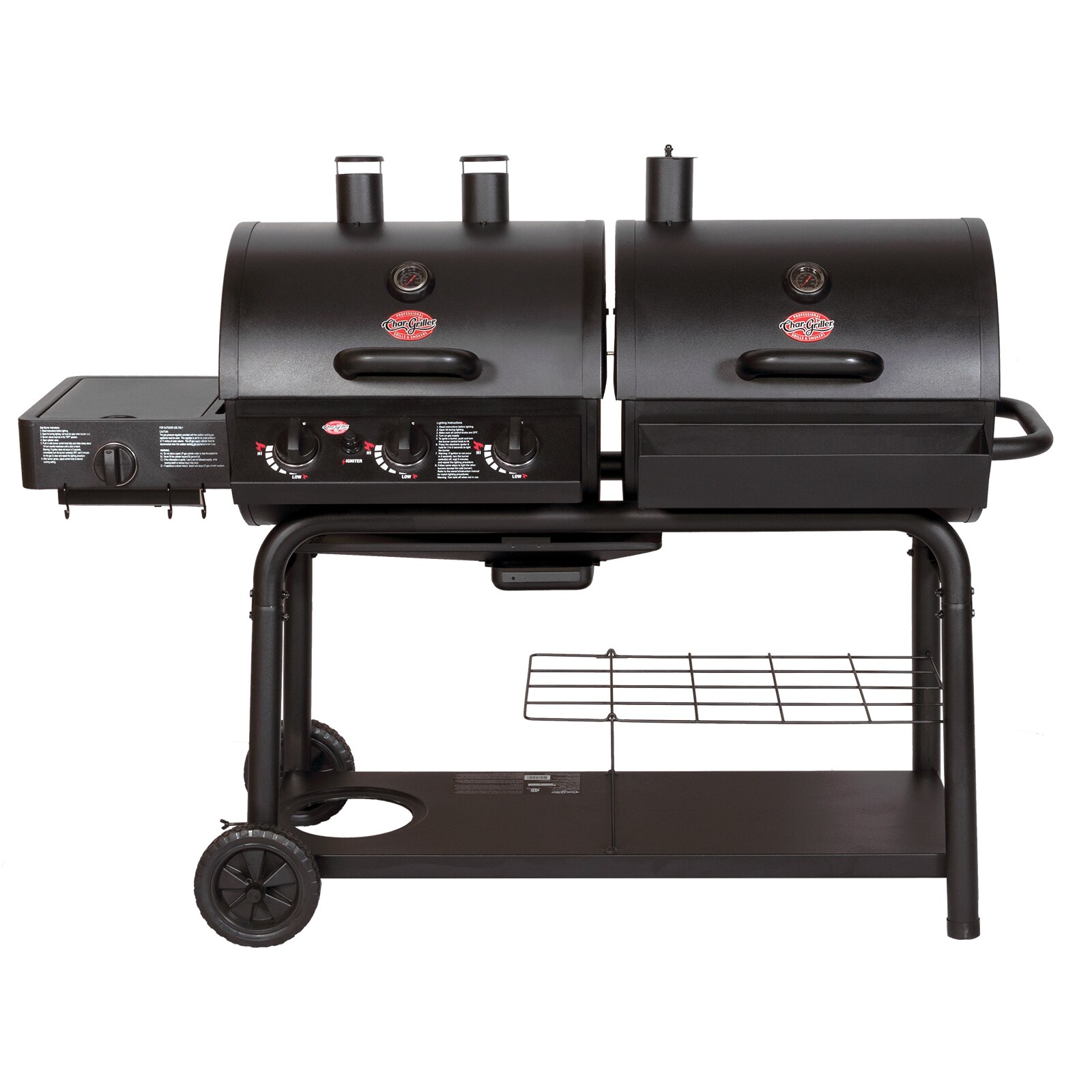 Soldaat Mier kalkoen Char-Griller Duo Black Dual-function Combo Grill in the Combo Grills  department at Lowes.com