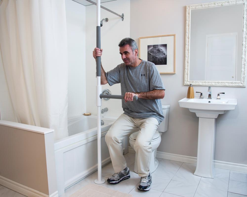 HealthCraft HealthCraft Products 99-in White Floor-mounted Grab Bar ...