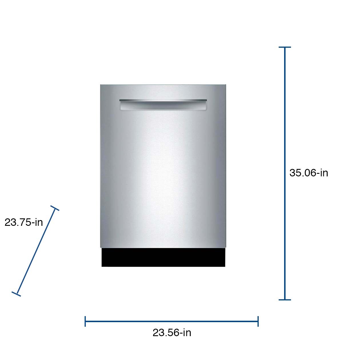 Interessant Giftig Grijp Bosch 500 44-Decibel Hidden (Top) 24-in Built-In Dishwasher (Stainless  Steel) ENERGY STAR in the Built-In Dishwashers department at Lowes.com