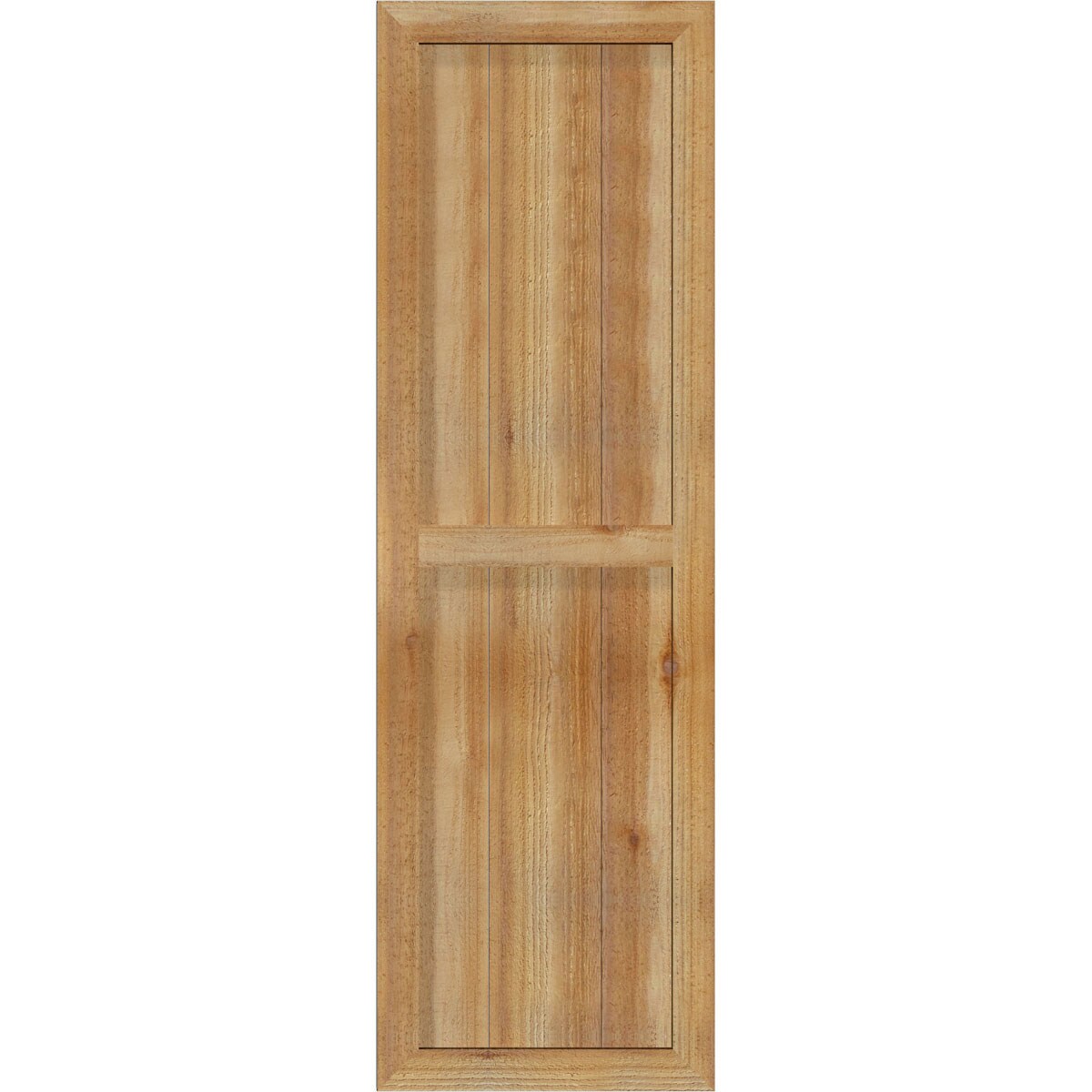 Ekena Millwork EB0110500X035500CUN Exterior Composite Wood Three Board Two Batten Board-n-Batten Shutters with Installation Brackets 10 1/2W x 35 1/2H 10 1/2W x 35 1/2H Unfinished Per Pair