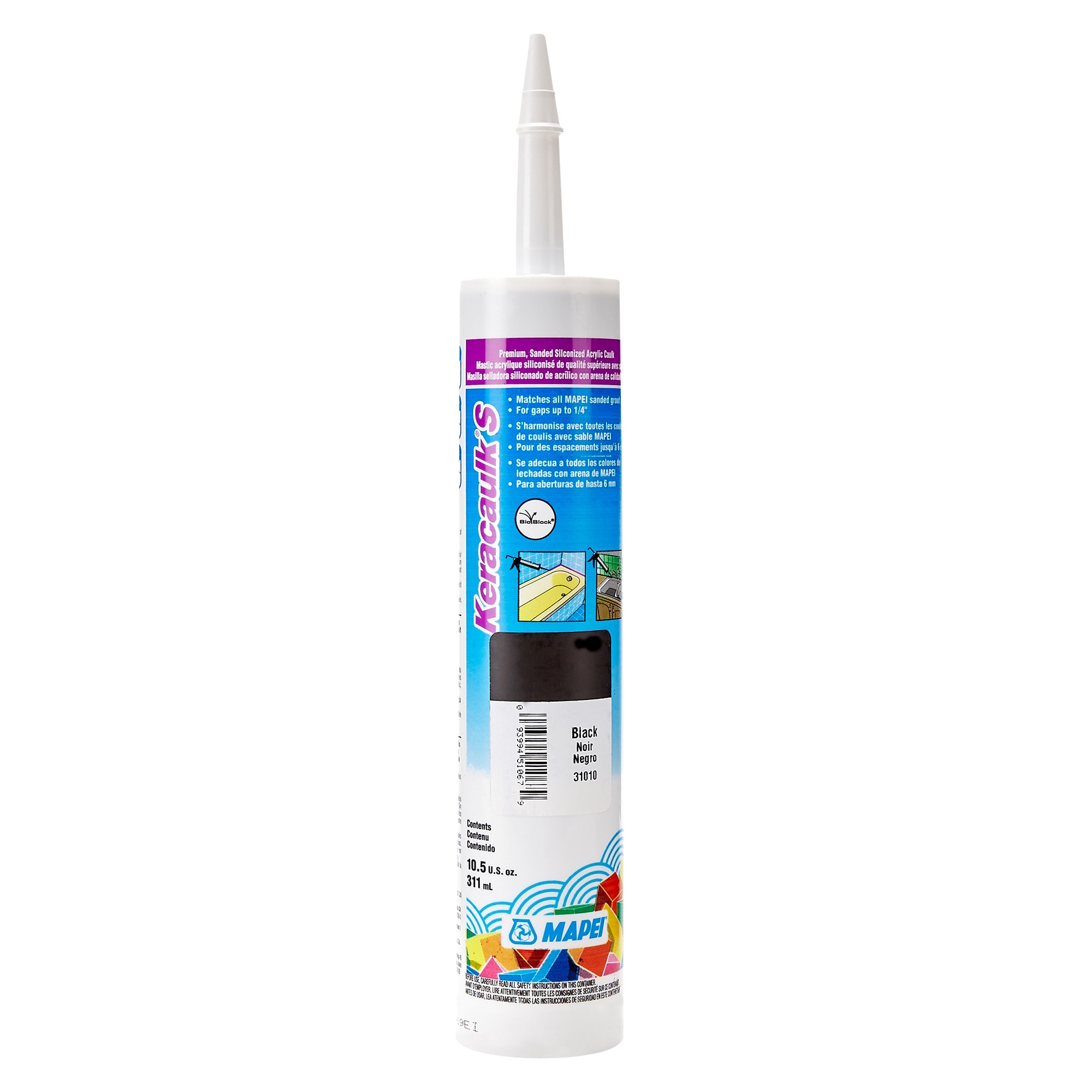 Mapei Keracaulk S 105 Oz Black Sanded Paintable Latex Caulk In The