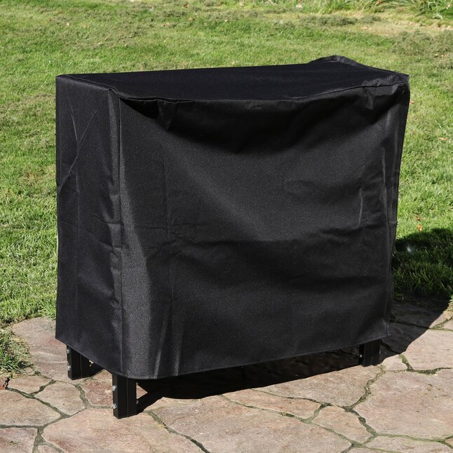 Heavy Duty Outdoor Waterproof and Weather Resistant Black Sunnydaze Decor 1506-FLCC Sunnydaze Firewood Log Cart Cover ONLY 