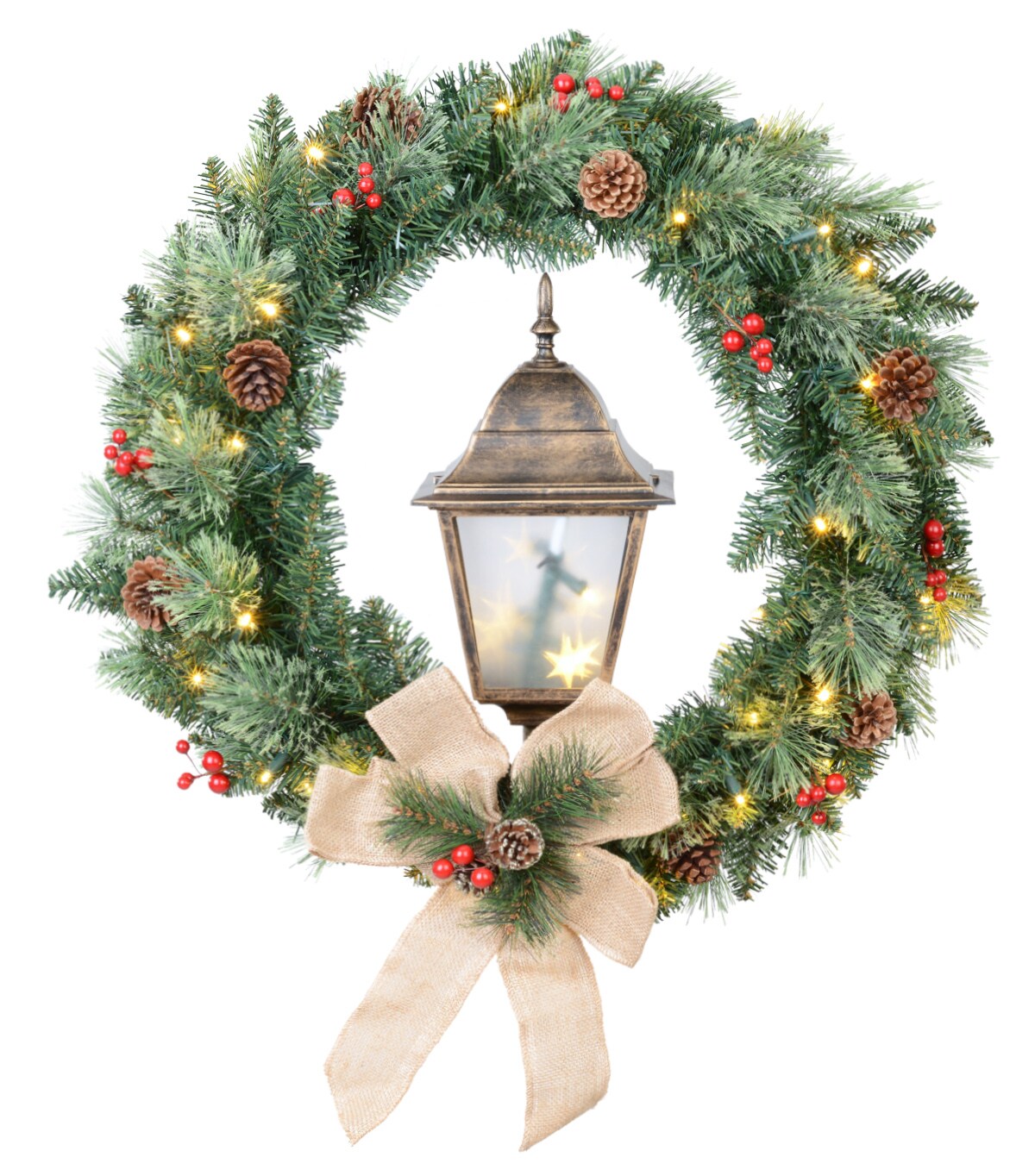 cordless pre lit wreaths