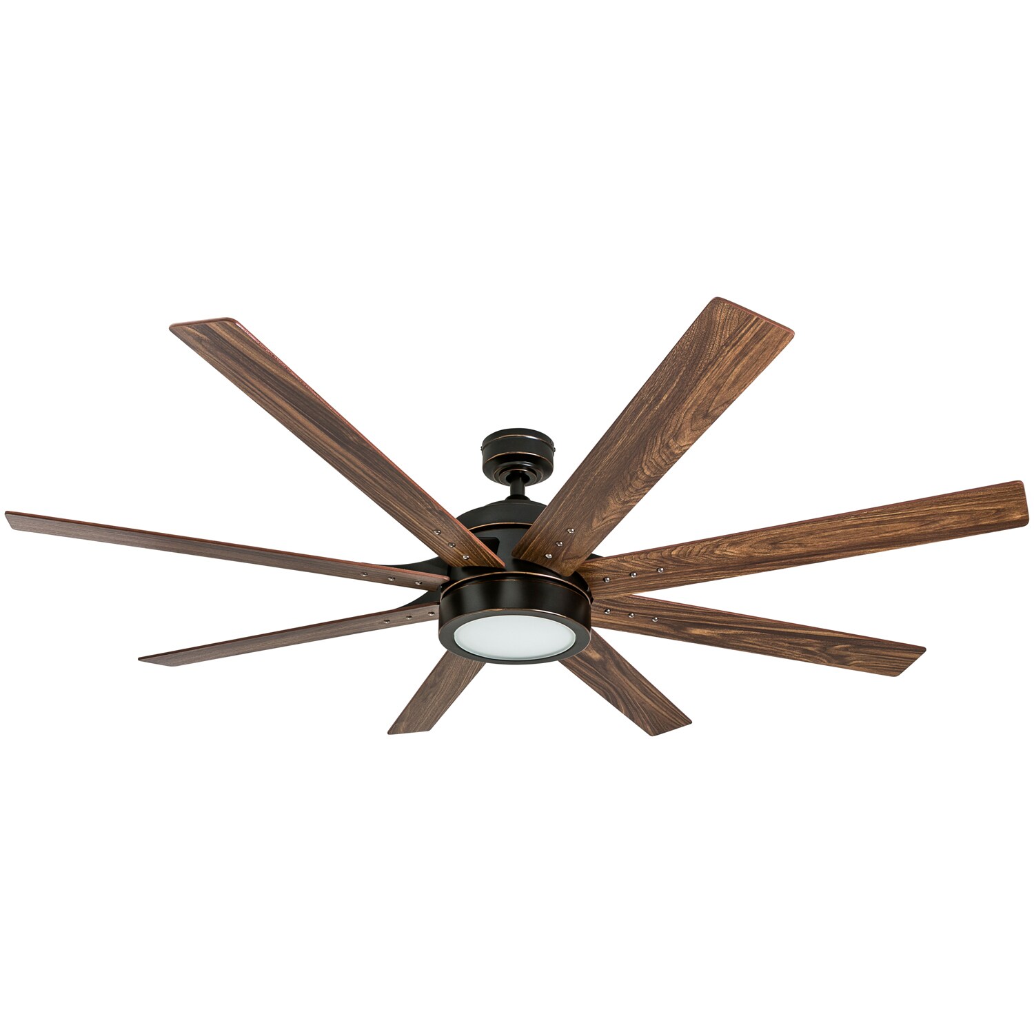 8 Blade 62" Bronze LED Indoor Ceiling Fan with Light Kit Reversible Blades 