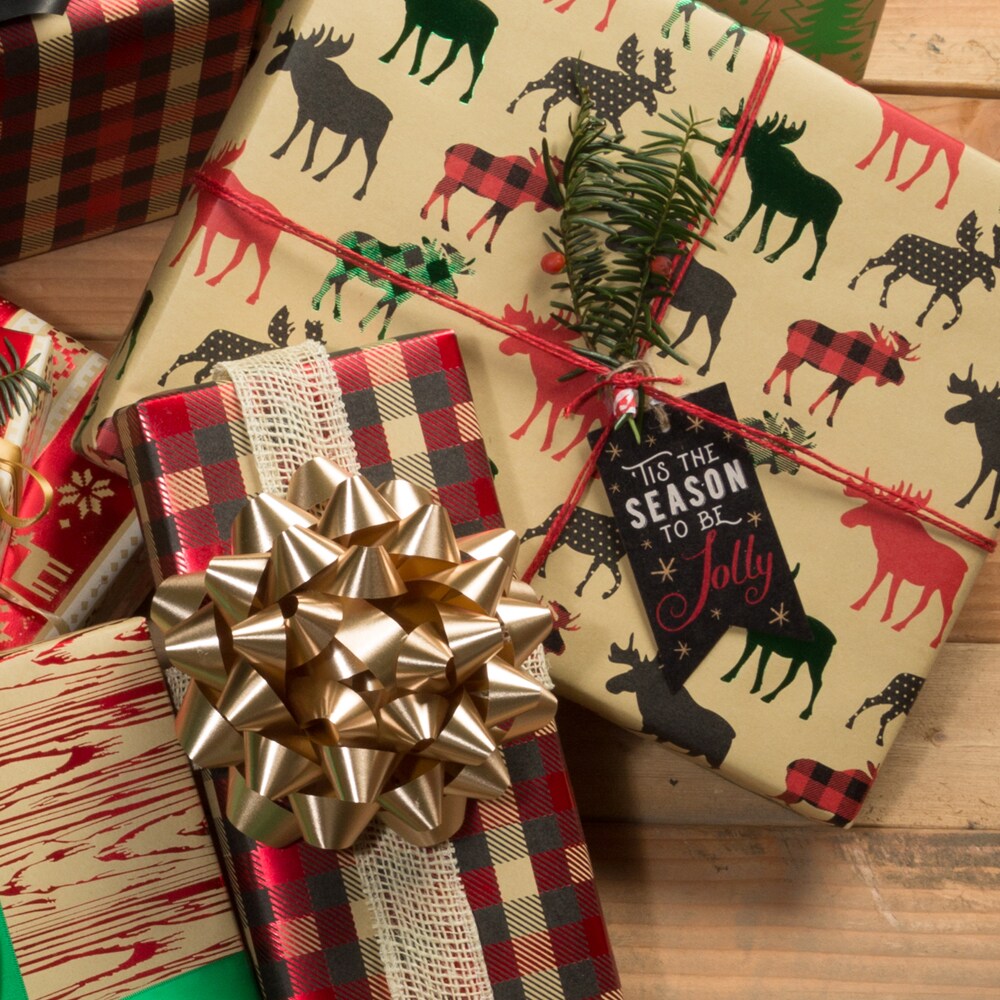 10m x 50cm.-Gift Wrapping Paper 10M New Woodland Christmas Wrapping Paper-Size 