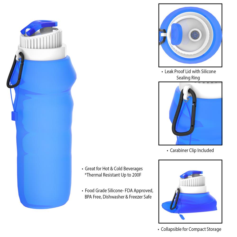 Kids WATER DRINKS BOTTLE resuable clip on foldable travel school DOG collapsible 