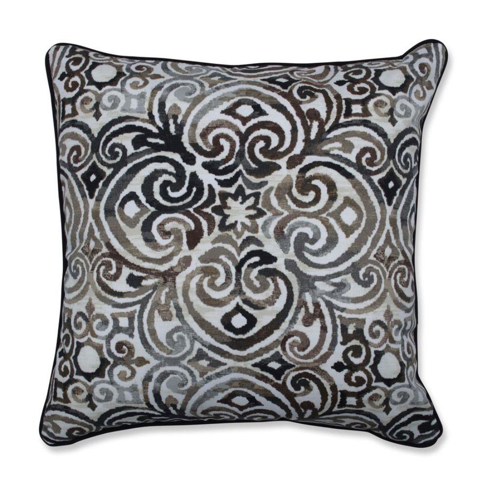 Pillow Perfect Corinthian Driftwood 2-Piece 18-1/2-in x 18-1/2-in Black  Cotton Indoor Decorative Pillow in the Throw Pillows department at Lowes.com