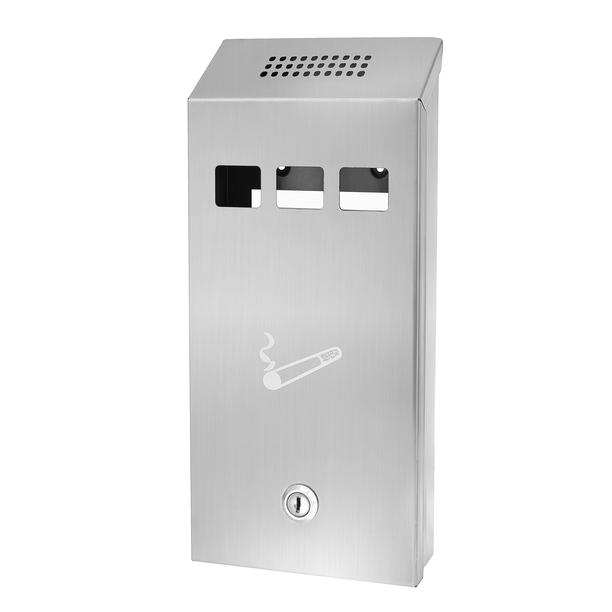 includes 2 keys lockable wall mounted ash/ cigerate box with fittings 