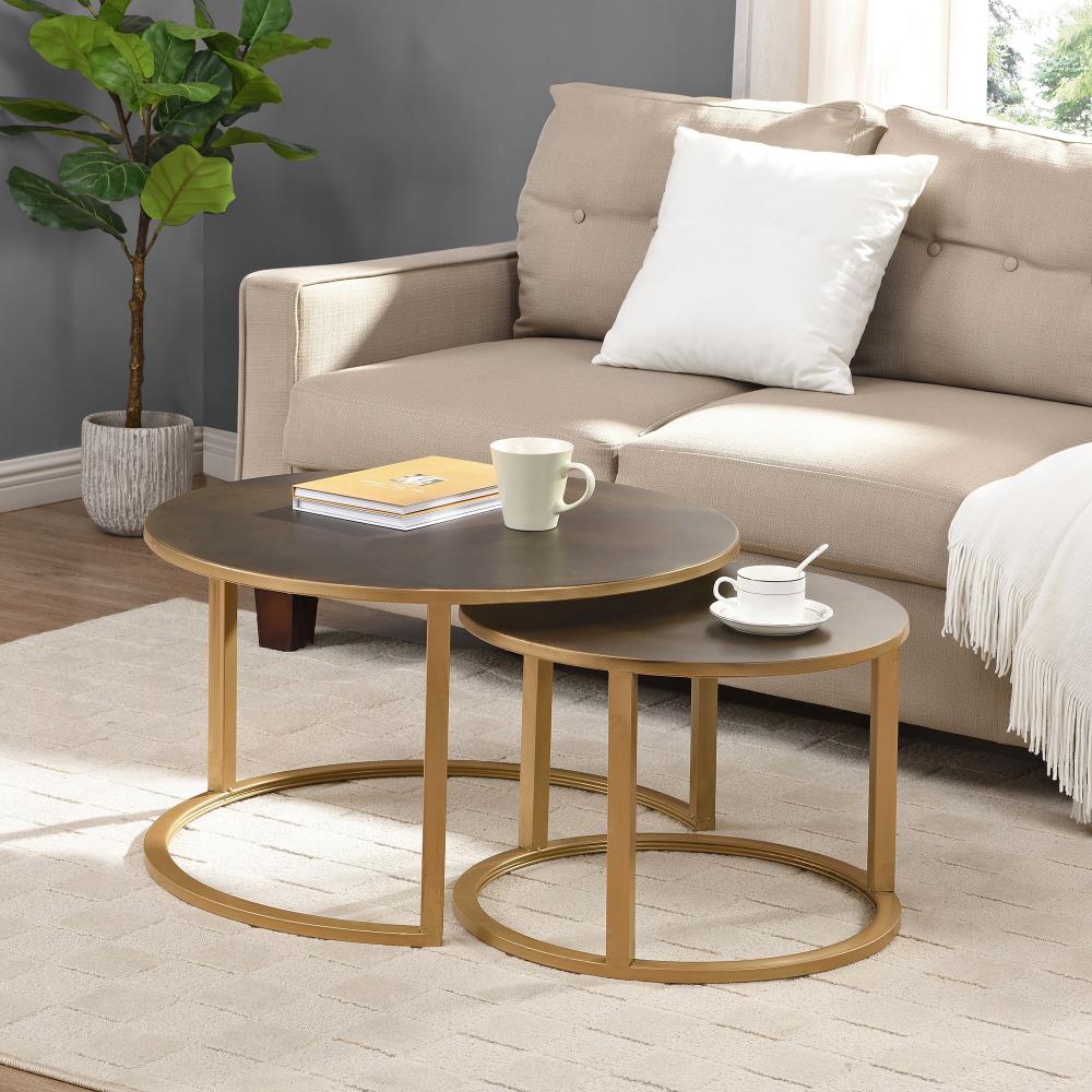 FirsTime FirsTime and Co. Gold Hayes Nesting Coffee Table 2-Piece Set