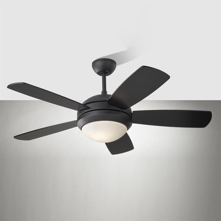 Monte Carlo Discus Ii 44 In Matte Black Indoor Ceiling Fan With