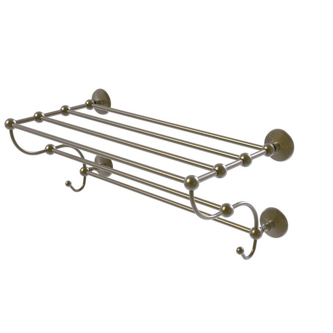 Allied Brass Prestige Monte Carlo Antique Brass Wall Mount Towel Rack In The Towel Racks Department At Lowes Com