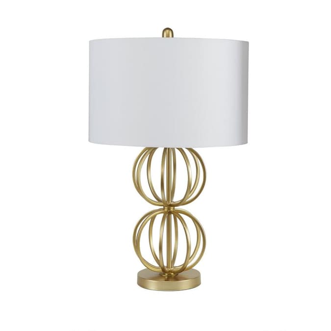Cheyenne Products 27 25 In Gold Rotary Socket Table Lamp With Linen Shade In The Table Lamps Department At Lowes Com