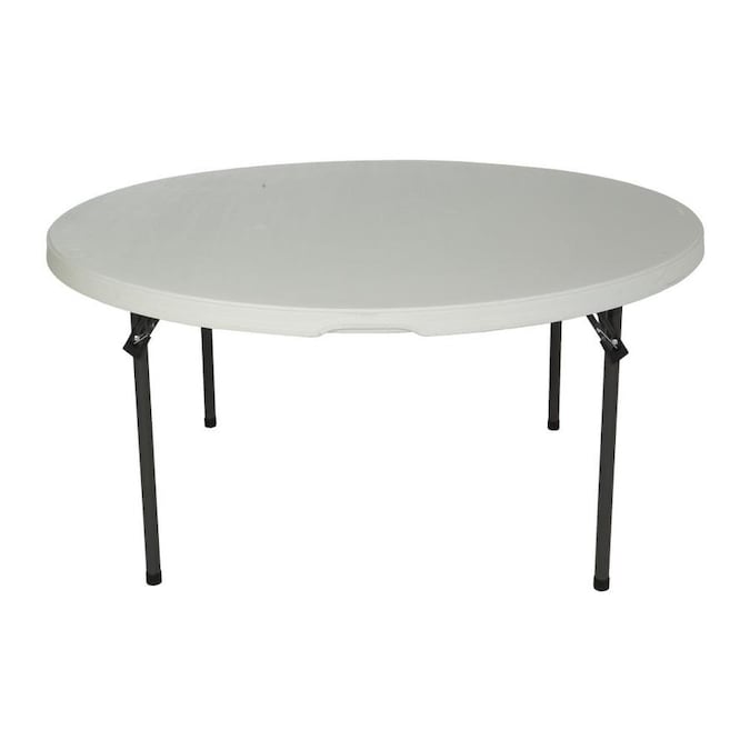 Lifetime Products 4 Pack 5 Ft X 5 Ft Outdoor Round Polyethylene Off White Folding Banquet Table In The Folding Tables Department At Lowes Com