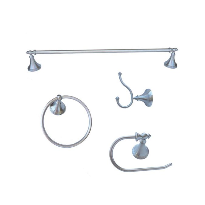 Arista 4 Piece Annchester Chrome Decorative Bathroom Hardware Set In The Decorative Bathroom Hardware Sets Department At Lowes Com
