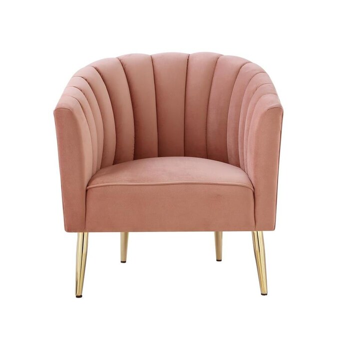 Nicole Miller Tibii Modern Blush Gold Velvet Accent Chair In The Chairs Department At Com Nicole Miller Tibii Modern Blush Gold, Nicole Miller Furniture