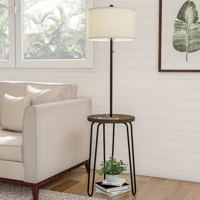 Cresswell Briar 59 In Brushed Steel Tripod Floor Lamp In The Floor Lamps Department At Lowes Com
