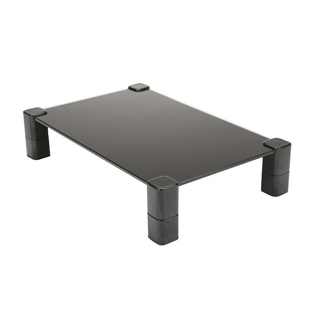 Mind Reader 4 Leg Black Glass Monitor Stand Desktop Riser For Computer Laptop Desk I Mac Dell Hp In The Office Accessories Department At Com Computer Laptop Desk I Mac Dell Hp, Glass Monitor Stand