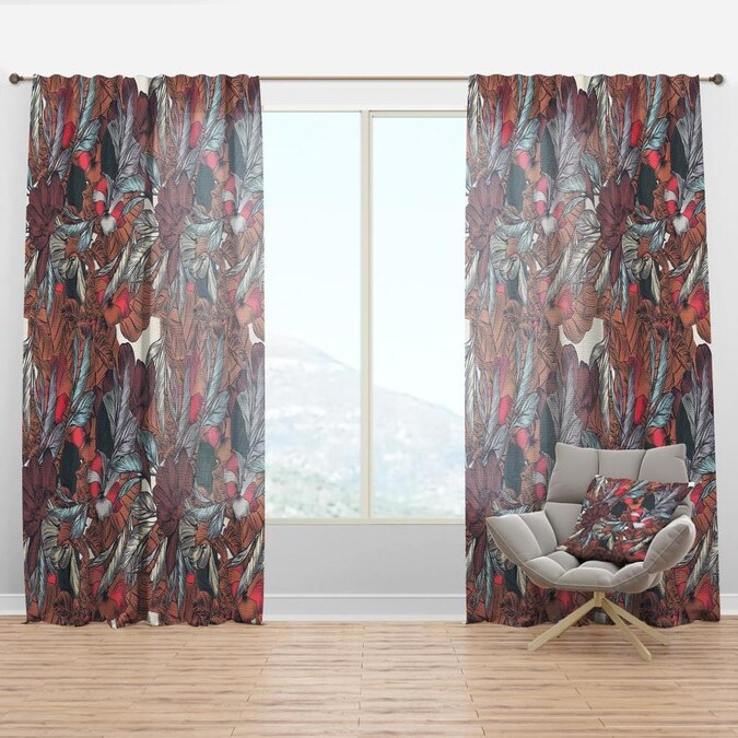 Designart 108 In Brown Faux Linen Room, Linen Curtains 108