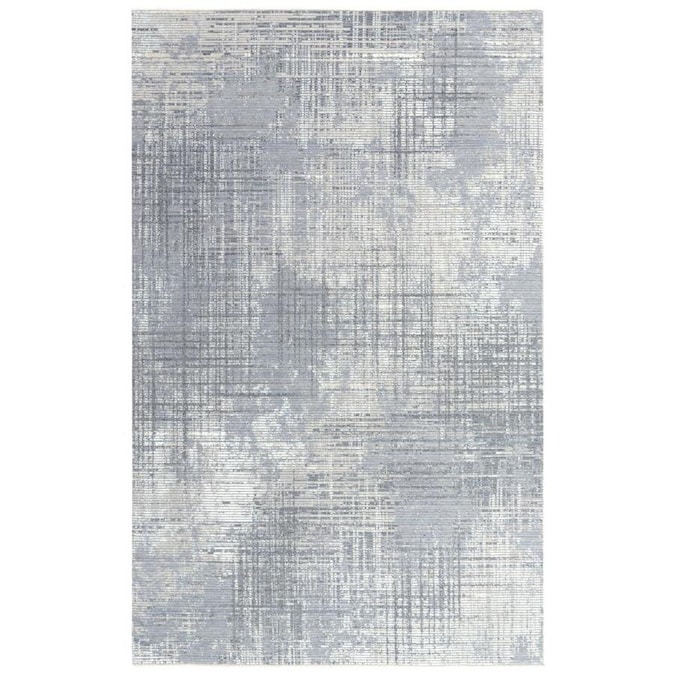 Aurora 5 X 8 Gray Abstract Mid Century Modern Handcrafted Area Rug In The Rugs Department At Lowes Com