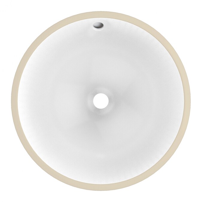 American Imaginations White Ceramic Undermount Round Bathroom Sink With Overflow Drain 17 In X 17 In In The Bathroom Sinks Department At Lowes Com