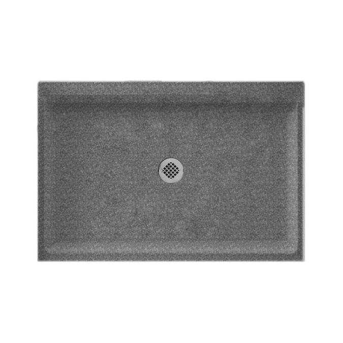 Swan Gray Granite Solid Surface Shower Base 34 In W X 60 In L With Center Drain In The Shower Bases Department At Lowes Com