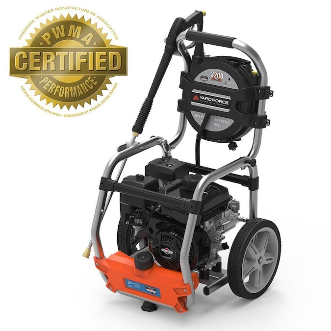 Yard Force Yf Gas Power 3200 Psi 2 5 Gpm Cold Water Gas Pressure Washer With Oem Engine Carb In The Gas Pressure Washers Department At Lowes Com