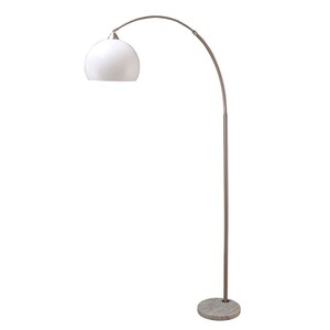 Ore International 76 In Silver Arc Floor Lamp At Lowes Com
