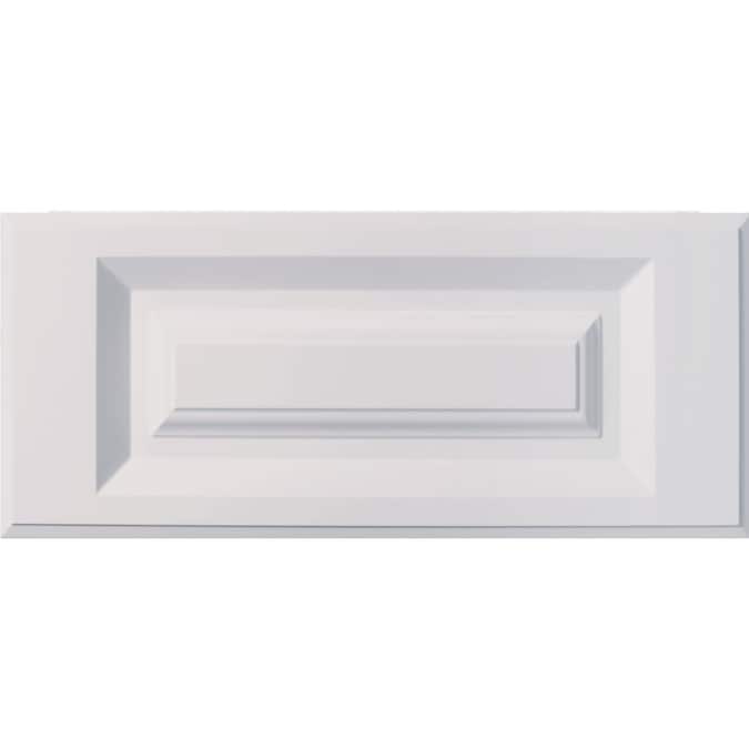 Surfaces 13 In W X 5 75 In H X 0 75 In D White Rigid Thermofoil Base Cabinet Drawer Fronts In The Kitchen Cabinet Doors Department At Lowes Com