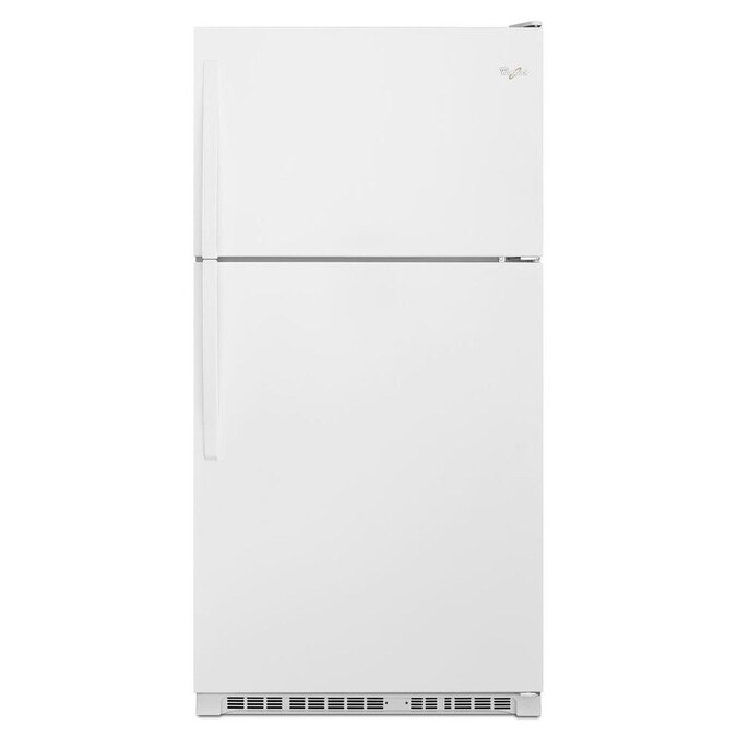 Whirlpool 20 5 Cu Ft Top Freezer Refrigerator White In The Top Freezer Refrigerators Department At Lowes Com