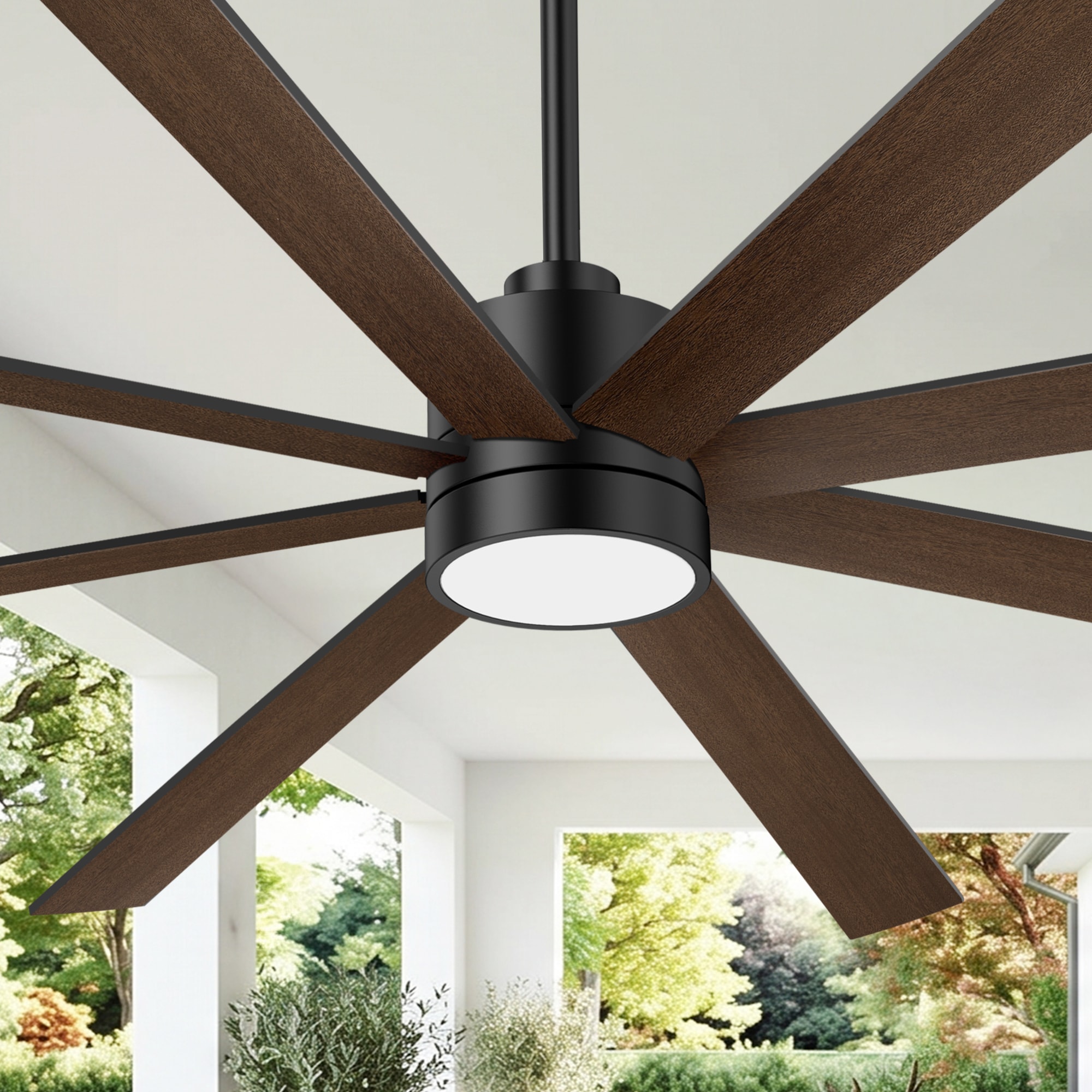 Breezary 52-in Matte Black and Gold with Abs Blades Indoor/Outdoor