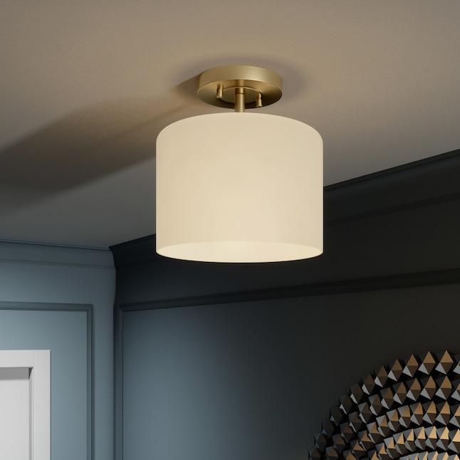 White and gold semi flush mount hotsell