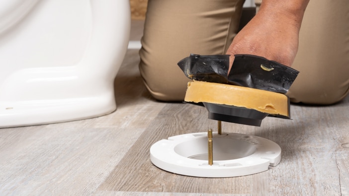 install wax ring for toilet